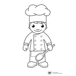 Desenhos para colorir: Cozinheiro - Páginas para Colorir Imprimíveis Gratuitamente