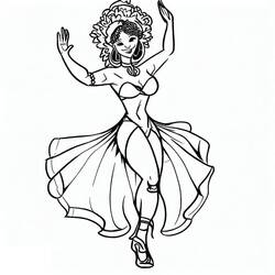 Desenhos para colorir: Dançarino de Samba Brasileiro - Páginas para Colorir Imprimíveis Gratuitamente