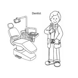 Desenho Dentista (Carreiras e Profissões) #200021 para imprimir e colorir