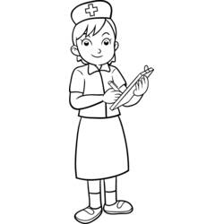 Desenhos para colorir: Enfermeira - Páginas para Colorir Imprimíveis Gratuitamente