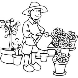 Desenhos para colorir: Florista - Páginas para Colorir Imprimíveis Gratuitamente