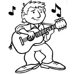 Desenhos para colorir: Guitarrista - Páginas para Colorir Imprimíveis Gratuitamente