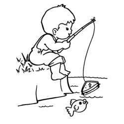 Desenhos para colorir: Pescador - Páginas para Colorir Imprimíveis Gratuitamente