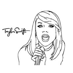 Página para colorir: Taylor Swift (celebridades) #123848 - Páginas para Colorir Imprimíveis Gratuitamente