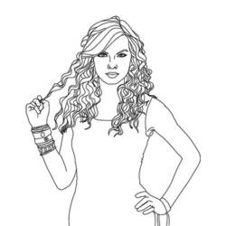 Desenhos para colorir: Taylor Swift - Páginas para Colorir Imprimíveis Gratuitamente