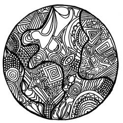 Desenho Zentangle (Colorir Adultos) #217472 para imprimir e colorir