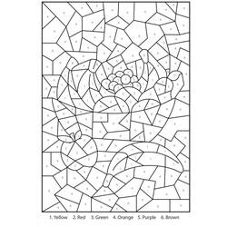 Desenhos para colorir: Frutas Colorir por Números - Páginas para Colorir Imprimíveis Gratuitamente