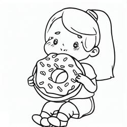 Desenhos para colorir: Donut - Páginas para Colorir Imprimíveis Gratuitamente
