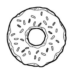 Desenho Donut (Comida e Nutrição) #190549 para imprimir e colorir