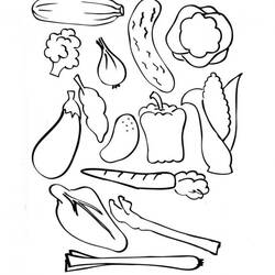 Desenhos para colorir: Legumes - Páginas para Colorir Imprimíveis Gratuitamente