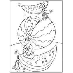 Desenho Melancia (Comida e Nutrição) #212561 para imprimir e colorir