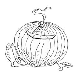 Desenho Melancia (Comida e Nutrição) #212601 para imprimir e colorir
