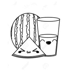 Desenho Melancia (Comida e Nutrição) #212607 para imprimir e colorir