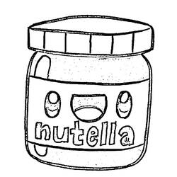 Desenhos para colorir: Nutella Kawaii - Páginas para Colorir Imprimíveis Gratuitamente
