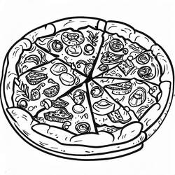 Desenhos para colorir: Pizza - Páginas para Colorir Imprimíveis Gratuitamente