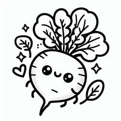 Desenhos para colorir: Rabanete - Páginas para Colorir Imprimíveis Gratuitamente