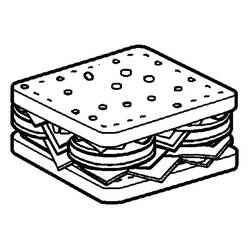Desenhos para colorir: Sanduíche - Páginas para Colorir Imprimíveis Gratuitamente