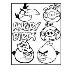 Página para colorir: Angry Birds (desenhos animados) #25014 - Páginas para Colorir Imprimíveis Gratuitamente