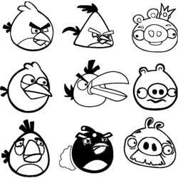 Página para colorir: Angry Birds (desenhos animados) #25015 - Páginas para Colorir Imprimíveis Gratuitamente