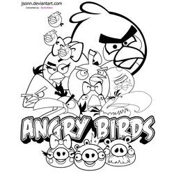 Página para colorir: Angry Birds (desenhos animados) #25066 - Páginas para Colorir Imprimíveis Gratuitamente