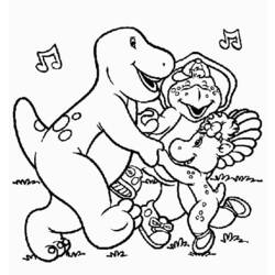 Página para colorir: Barney e seus amigos (desenhos animados) #40930 - Páginas para Colorir Imprimíveis Gratuitamente