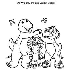 Página para colorir: Barney e seus amigos (desenhos animados) #41084 - Páginas para Colorir Imprimíveis Gratuitamente