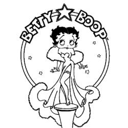 Página para colorir: Betty Boop (desenhos animados) #25915 - Páginas para Colorir Imprimíveis Gratuitamente