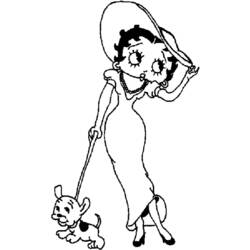 Página para colorir: Betty Boop (desenhos animados) #25933 - Páginas para Colorir Imprimíveis Gratuitamente