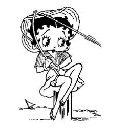 Página para colorir: Betty Boop (desenhos animados) #25939 - Páginas para Colorir Imprimíveis Gratuitamente