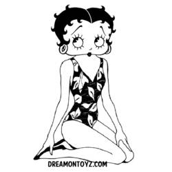 Página para colorir: Betty Boop (desenhos animados) #25947 - Páginas para Colorir Imprimíveis Gratuitamente
