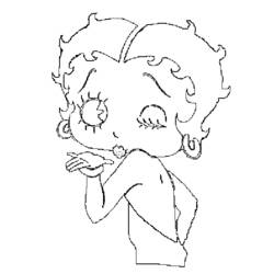 Página para colorir: Betty Boop (desenhos animados) #25999 - Páginas para Colorir Imprimíveis Gratuitamente