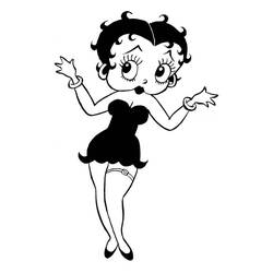 Página para colorir: Betty Boop (desenhos animados) #26000 - Páginas para Colorir Imprimíveis Gratuitamente