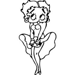 Página para colorir: Betty Boop (desenhos animados) #26075 - Páginas para Colorir Imprimíveis Gratuitamente
