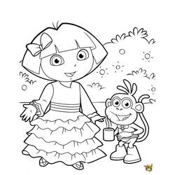 Página para colorir: Dora a Aventureira (desenhos animados) #29827 - Páginas para Colorir Imprimíveis Gratuitamente