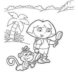 Página para colorir: Dora a Aventureira (desenhos animados) #29833 - Páginas para Colorir Imprimíveis Gratuitamente