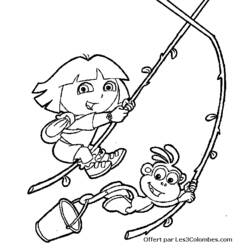 Página para colorir: Dora a Aventureira (desenhos animados) #29923 - Páginas para Colorir Imprimíveis Gratuitamente