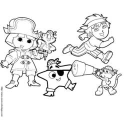 Página para colorir: Dora a Aventureira (desenhos animados) #29929 - Páginas para Colorir Imprimíveis Gratuitamente