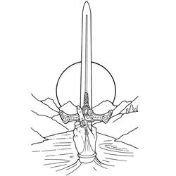 Página para colorir: Excalibur, a espada mágica (desenhos animados) #41849 - Páginas para Colorir Imprimíveis Gratuitamente