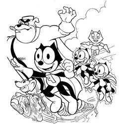 Página para colorir: Felix o gato (desenhos animados) #47894 - Páginas para Colorir Imprimíveis Gratuitamente