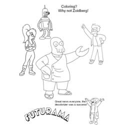 Página para colorir: Futurama (desenhos animados) #48414 - Páginas para Colorir Imprimíveis Gratuitamente