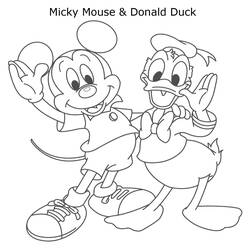 Página para colorir: Pato Donald (desenhos animados) #30311 - Páginas para Colorir Imprimíveis Gratuitamente