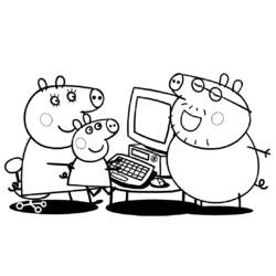 Página para colorir: Peppa Pig (desenhos animados) #43934 - Páginas para Colorir Imprimíveis Gratuitamente