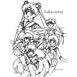Página para colorir: Sailor Moon (desenhos animados) #50251 - Páginas para Colorir Imprimíveis Gratuitamente