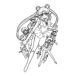 Página para colorir: Sailor Moon (desenhos animados) #50354 - Páginas para Colorir Imprimíveis Gratuitamente