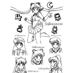 Página para colorir: Sailor Moon (desenhos animados) #50389 - Páginas para Colorir Imprimíveis Gratuitamente