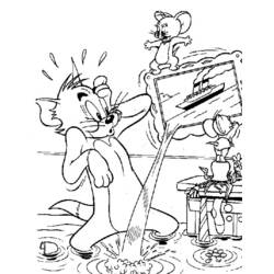 Página para colorir: tom e Jerry (desenhos animados) #24191 - Páginas para Colorir Imprimíveis Gratuitamente