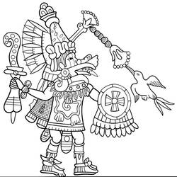 Página para colorir: mitologia asteca (deuses e deusas) #111539 - Páginas para Colorir Imprimíveis Gratuitamente