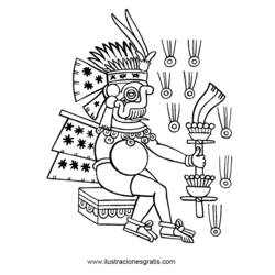 Página para colorir: mitologia asteca (deuses e deusas) #111599 - Páginas para Colorir Imprimíveis Gratuitamente