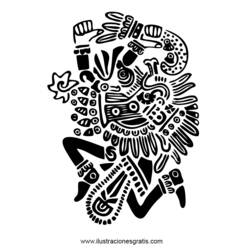 Página para colorir: mitologia asteca (deuses e deusas) #111607 - Páginas para Colorir Imprimíveis Gratuitamente
