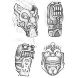 Página para colorir: mitologia asteca (deuses e deusas) #111677 - Páginas para Colorir Imprimíveis Gratuitamente